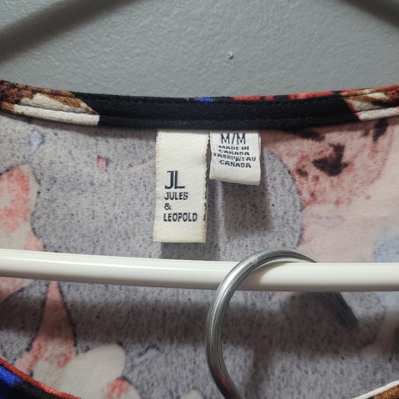 Jules & Leopold Black with Red and Blue Floral Skirt Suit - Picture 3 of 5